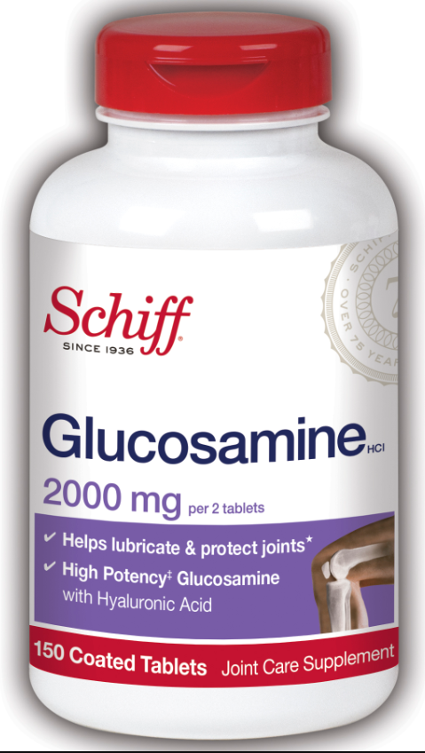 SCHIFF Glucosamine with Hyaluronic Acid  1000 mg Tablets